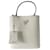 Prada basket bag in white Saffiano leather  ref.1214347