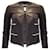 Autre Marque Chanel Brown Pearl Embellished Silk Lined Lambskin Leather Jacket  ref.1214978