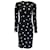 Autre Marque Dolce & Gabbana Negro / Vestido midi de crepé de manga larga con estampado de lunares blanco Sintético  ref.1214980