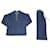 Valentino Conjunto de pantalones y top con logo V de mezclilla de cambray Algodón  ref.1215007