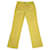 Loro Piana Pantalon coupe droite jaune Coton  ref.1215014