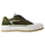 Zapatillas Deck - Alexander McQueen - piel de becerro - Caqui Verde Cuero  ref.1215425