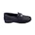 Versace Schwarze Leder-Mokassins-Loafer, flache Auto-Schuhe, Größe 38.5  ref.1215518