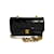 Chanel Bolso bandolera acolchado con solapa CC de charol Negro Cuero  ref.1215529