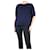 Miu Miu Navy blue short-sleeved sweater - size UK 12 Wool  ref.1215658