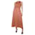 Sandro Coral stripe belted dress - size UK 8 Pink Viscose  ref.1215670