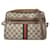Gucci Brown GG Supreme Ophidia Crossbody Bag Beige Pony-style calfskin Cloth  ref.1215731