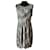 Autre Marque Wunderschönes Kleid von LORNA BOSE aus Seide 100%, grau-weiß-schwarzes Muster  ref.1215907