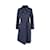 Moschino Double Breasted Coat with Panel Blue Navy blue  ref.1216144