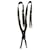 Llaves de Chanel Negro Paño Cuero de avestruz  ref.1216158