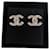 Boucles d’oreilles Chanel CC doré strass Métal  ref.1216199
