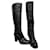 Kniehohe Prada-Stiefel aus schwarzem Leder  ref.1216205