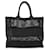 Christian Dior Grand cabas en toile brodée en maille noire  ref.1216245