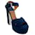 Laurence Dacade Navy Blue Terry Rosella Platform Sandals Cloth  ref.1216299