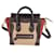 Luggage Céline Bagaglio Nano in pelle scamosciata tricolore marrone bordeaux Celine Svezia  ref.1216343