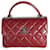Timeless Chanel Burgundy Quilted Lambskin Small Trendy Flap Bag Dark red Leather  ref.1216346