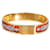 Bracciale stretto Hermès vintage in smalto rosso con loquet in oro  ref.1216357