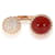 Van Cleef & Arpels Perlee entre o anel de dedo com cornalina e diamantes 0.35 Ouro rosa  ref.1216431