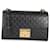 Bolso de hombro mediano con candado Gucci negro Guccissima Cuero  ref.1216433
