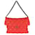 Bolso grande con solapa del Paseo de la Fama de piel de cordero roja Chanel Cuero  ref.1216492