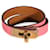 Hermès Rose Azalee Swift Kelly doublé Tour Bracelet XS  ref.1216502