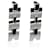 Pendientes largos Hermès Eileen de paladio lacado en negro  ref.1216565