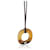 Collier pendentif Hermès en corne de buffle marron Noir  ref.1216567