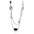 David Yurman Rock Crystal, moonstone, Onyx & Chalcedony Necklace in Silver  ref.1216578
