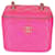 Vanity Mini beauty case Chanel trapuntato in vernice rosa neon Crush con perle Pelle verniciata  ref.1216644