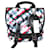Chanel Blue White Red Nylon Airline Backpack Black  ref.1216776