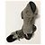 Stivali da combattimento Chanel in scamosciato grigio con logo CC Silver hardware - vista 20