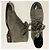 Stivali da combattimento Chanel in scamosciato grigio con logo CC Silver hardware - vista 5