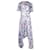 Vestido estampado com recorte Isabel Marant Namala em seda multicolor Multicor  ref.1217286