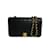 Chanel Gesteppte CC-Umhängetasche mit durchgehender Klappe Schwarz Leder  ref.1217289