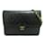 Chanel Bolso bandolera acolchado CC con solapa Negro Cuero Piel de cordero  ref.1217320