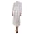 Diane Von Furstenberg Vestido midi de renda branca - tamanho UK 8 Branco Algodão  ref.1217348