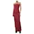 Autre Marque Burgundy silk strapless midi dress - size US 2 Dark red  ref.1217375