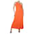 Autre Marque Orange crepe midi dress - size UK 6 Viscose  ref.1217389