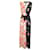 Autre Marque Robe noire à col en V et imprimé mixte à ceintures multiples Arias en hortensia / Noir Floral Soie Multicolore  ref.1217870
