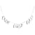 Silver Dior Logo Spellout Charms Necklace Silvery  ref.1217889