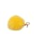 Charm de sac à pompon en fourrure Fendi jaune  ref.1217910