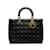 Grand sac à main Cannage Lady Dior en cuir d'agneau noir Dior  ref.1217919