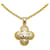 Hermès Gold Hermes CC Clover Pendant Necklace Golden Yellow gold  ref.1217950