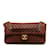 Brown Chanel Surpique Chevron Flap Bag Leather  ref.1218019