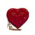 Bolsa Red Louis Vuitton Monograma Vernis Heart Coin Vermelho  ref.1218052