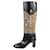 Gucci Boots Black Beige Leather Cloth  ref.1218118