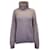 Anine Bing Sydney Ribbed Knit Turtleneck Sweater in Grey Wool  ref.1218155