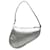 Dior Silver Mini Embossed Micro Oblique Saddle Silvery Leather Patent leather  ref.1218197
