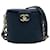 Vanity Bolsa Chanel Azul CC Redonda Azul escuro Couro  ref.1218214