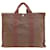 Hermès Hermes Toile Herline MM Canvas Tote Bag in Good condition Brown Cloth  ref.1218276